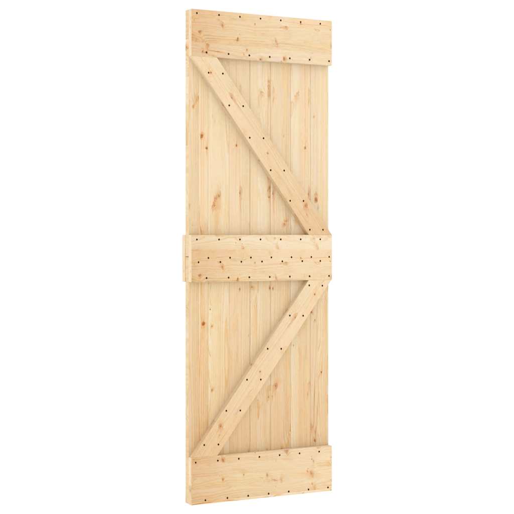 vidaXL Ușă glisantă cu set de feronerie 70x210 cm, lemn masiv de pin vidaXL Ușă glisantă cu set de feronerie 70x210 cm, lemn masiv de pin