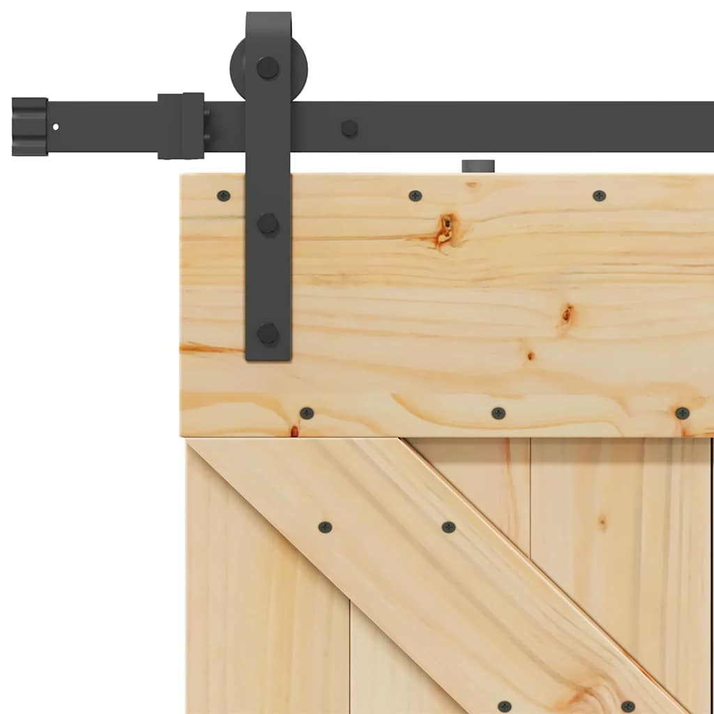 vidaXL Ușă glisantă cu set de feronerie 80x210 cm, lemn masiv de pin vidaXL Ușă glisantă cu set de feronerie 80x210 cm, lemn masiv de pin