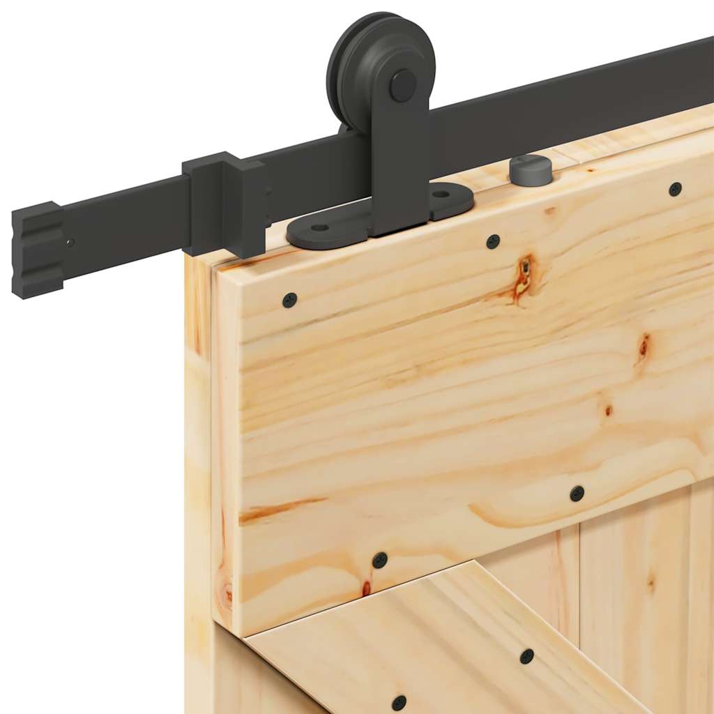 vidaXL Ușă glisantă cu set de feronerie 80x210 cm, lemn masiv de pin vidaXL Ușă glisantă cu set de feronerie 80x210 cm, lemn masiv de pin