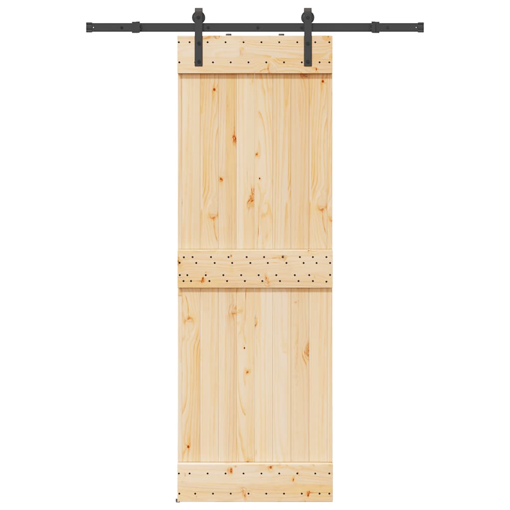 vidaXL Ușă glisantă cu set de feronerie 70x210 cm, lemn masiv de pin vidaXL Ușă glisantă cu set de feronerie 70x210 cm, lemn masiv de pin