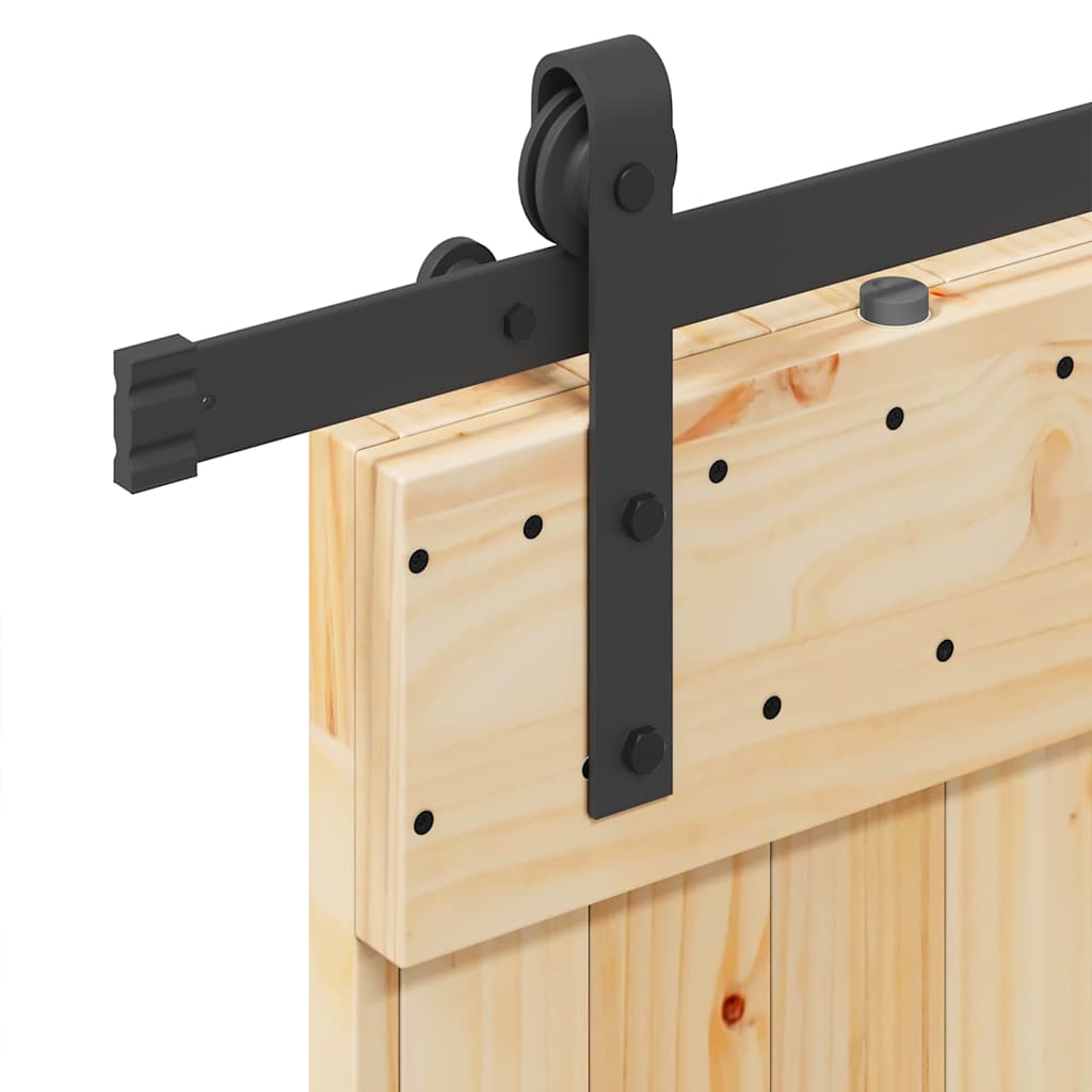 vidaXL Ușă glisantă cu set de feronerie 80x210 cm, lemn masiv de pin vidaXL Ușă glisantă cu set de feronerie 80x210 cm, lemn masiv de pin