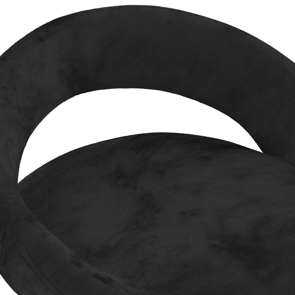 vidaXL Scaune de bar, 2 buc., negru, catifea