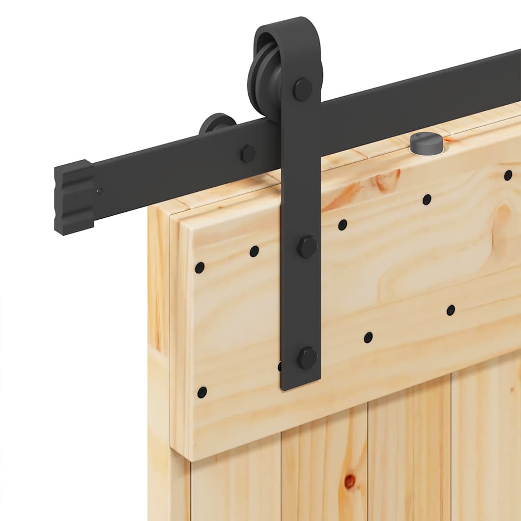 vidaXL Ușă glisantă cu set de feronerie 85x210 cm, lemn masiv de pin vidaXL Ușă glisantă cu set de feronerie 85x210 cm, lemn masiv de pin