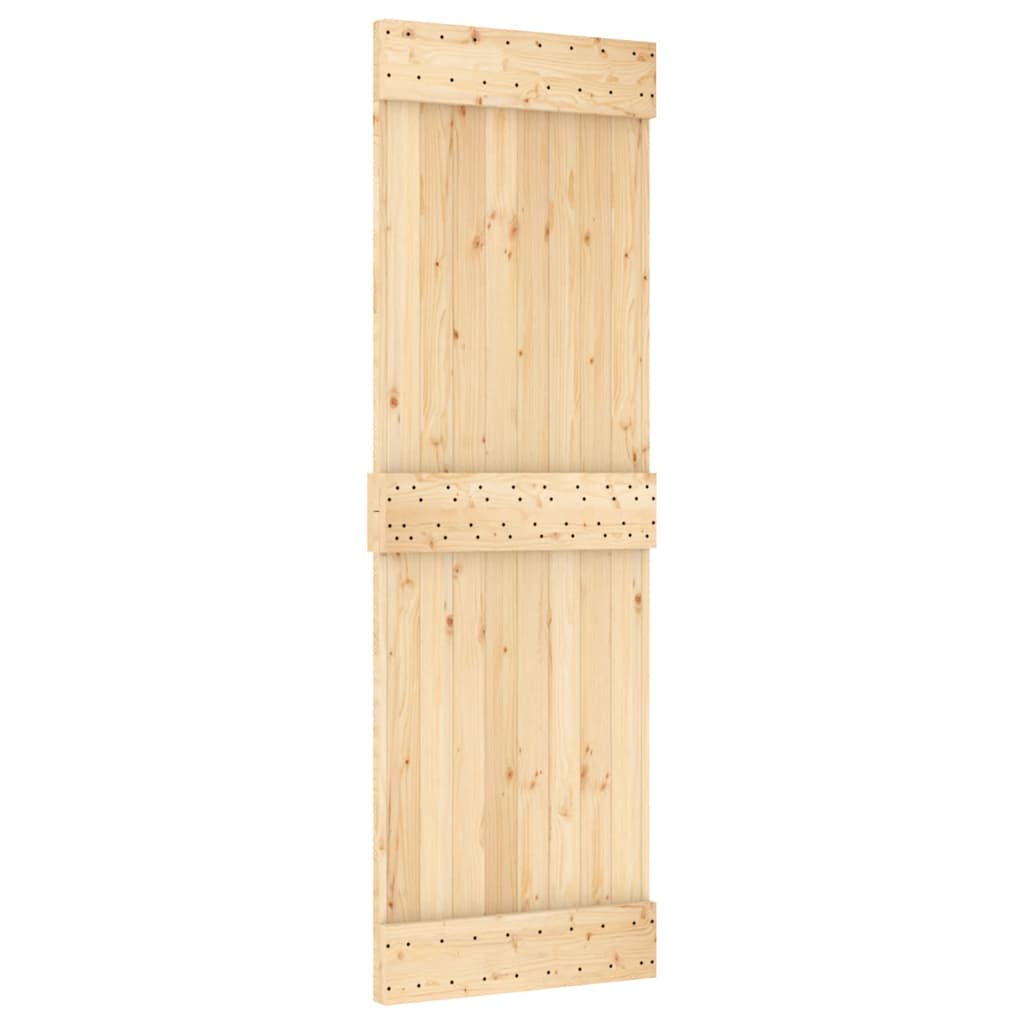 vidaXL Ușă glisantă cu set de feronerie 70x210 cm, lemn masiv de pin vidaXL Ușă glisantă cu set de feronerie 70x210 cm, lemn masiv de pin