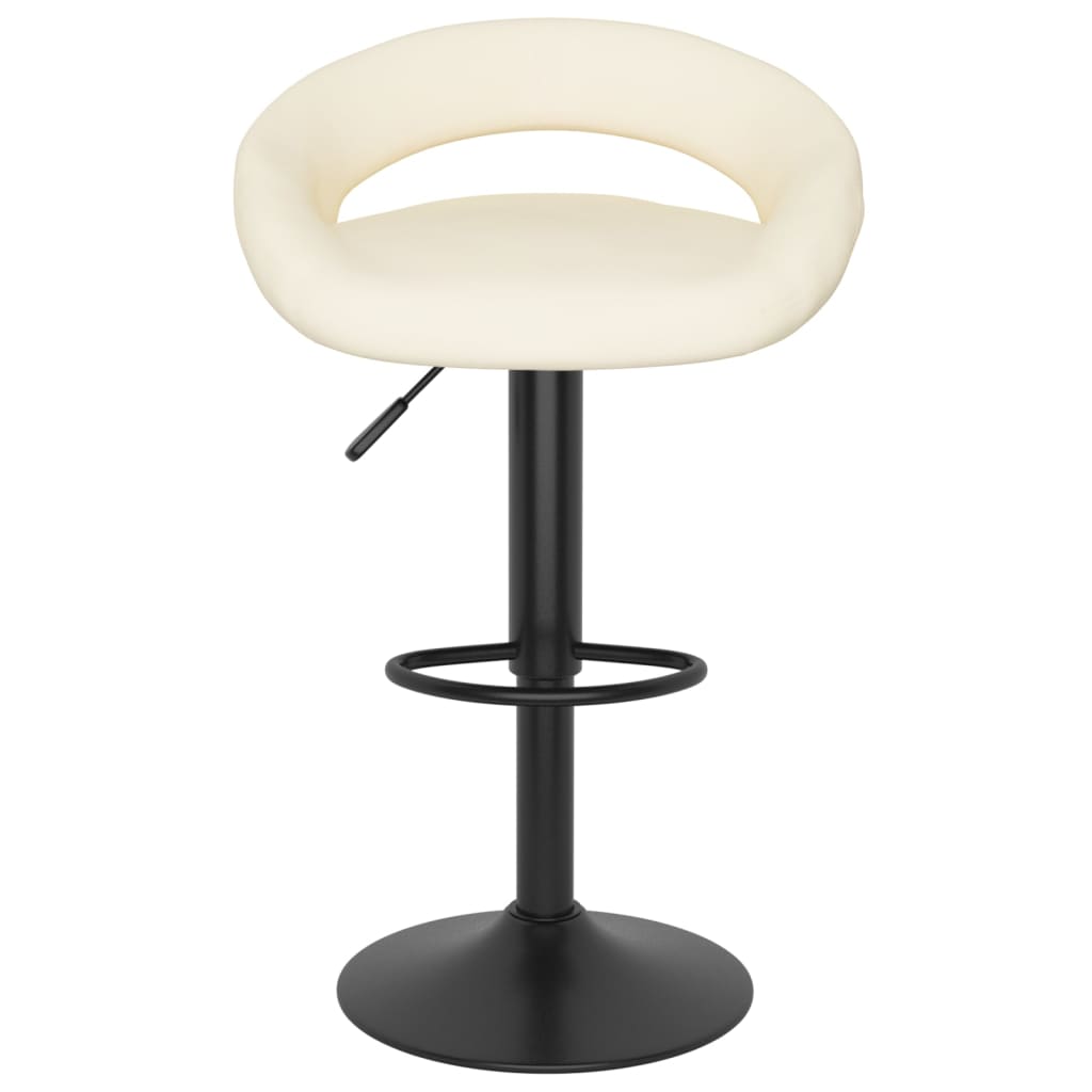 vidaXL Scaune de bar, 2 buc., crem, catifea vidaXL Scaune de bar, 2 buc., crem, catifea
