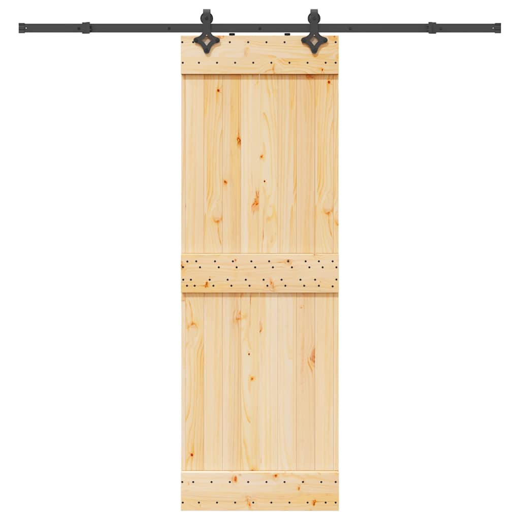 vidaXL Ușă glisantă cu set de feronerie 70x210 cm, lemn masiv de pin vidaXL Ușă glisantă cu set de feronerie 70x210 cm, lemn masiv de pin