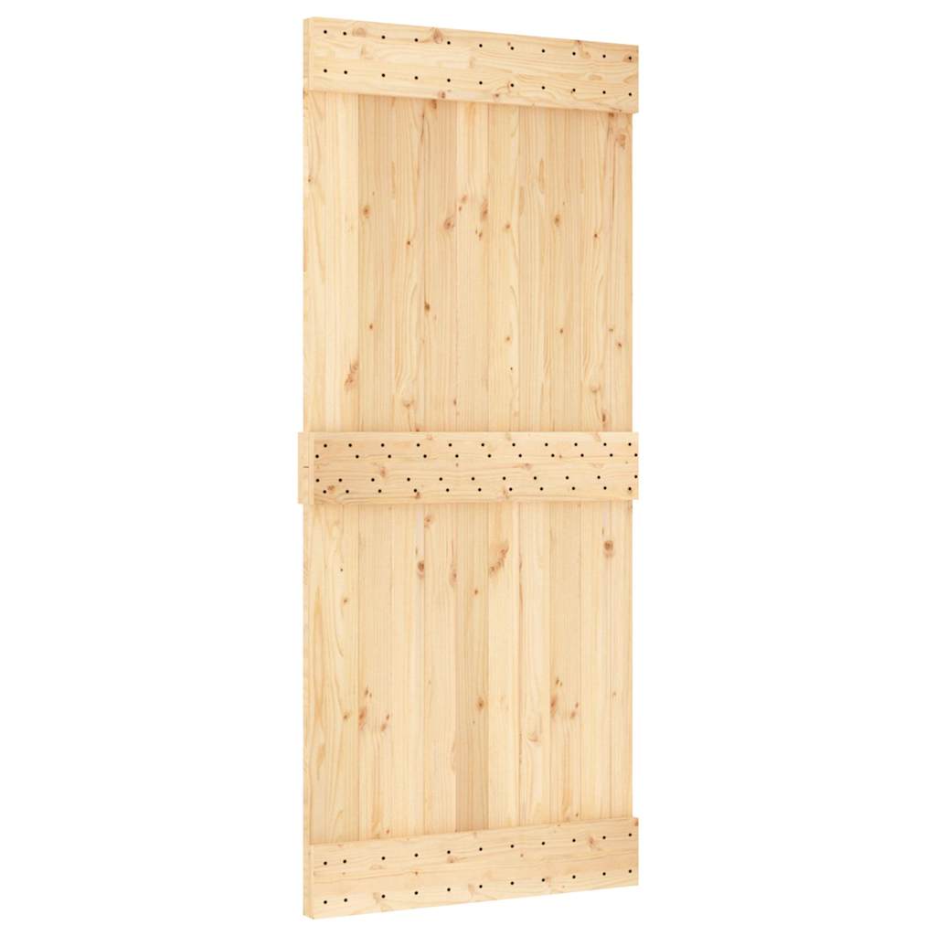 vidaXL Ușă glisantă cu set feronerie, 90x210 cm, lemn masiv de pin