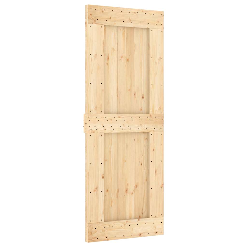 vidaXL Ușă glisantă cu set de feronerie 80x210 cm, lemn masiv de pin vidaXL Ușă glisantă cu set de feronerie 80x210 cm, lemn masiv de pin