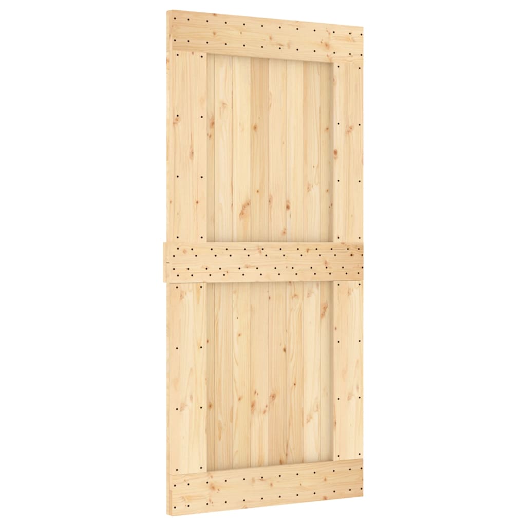 vidaXL Ușă glisantă cu set de feronerie 95x210 cm, lemn masiv de pin