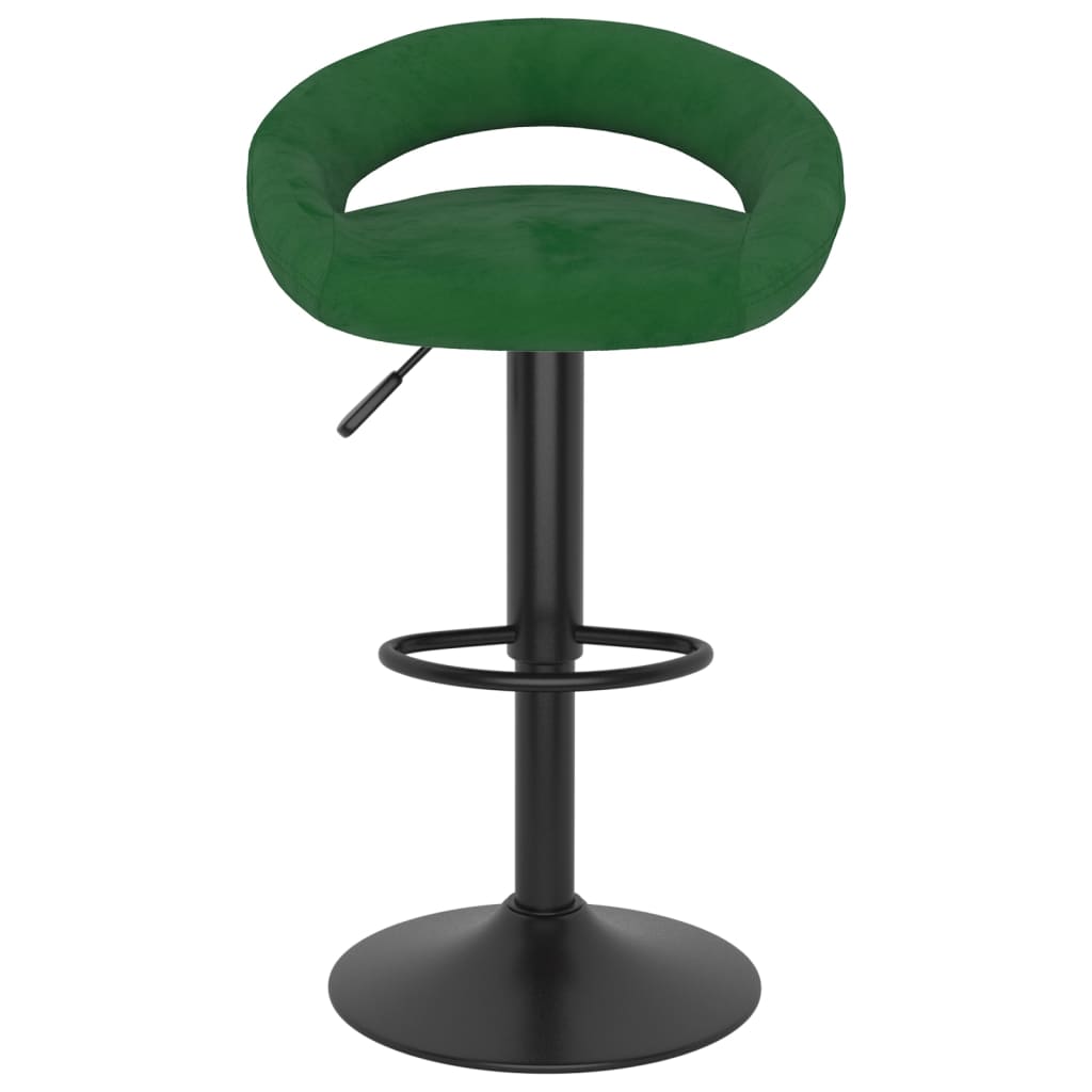 vidaXL Scaune de bar, 2 buc., verde închis, catifea vidaXL Scaune de bar, 2 buc., verde închis, catifea