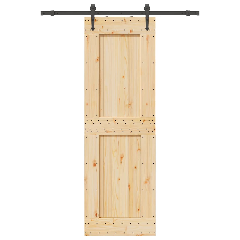 vidaXL Ușă glisantă cu set de feronerie 70x210 cm, lemn masiv de pin vidaXL Ușă glisantă cu set de feronerie 70x210 cm, lemn masiv de pin
