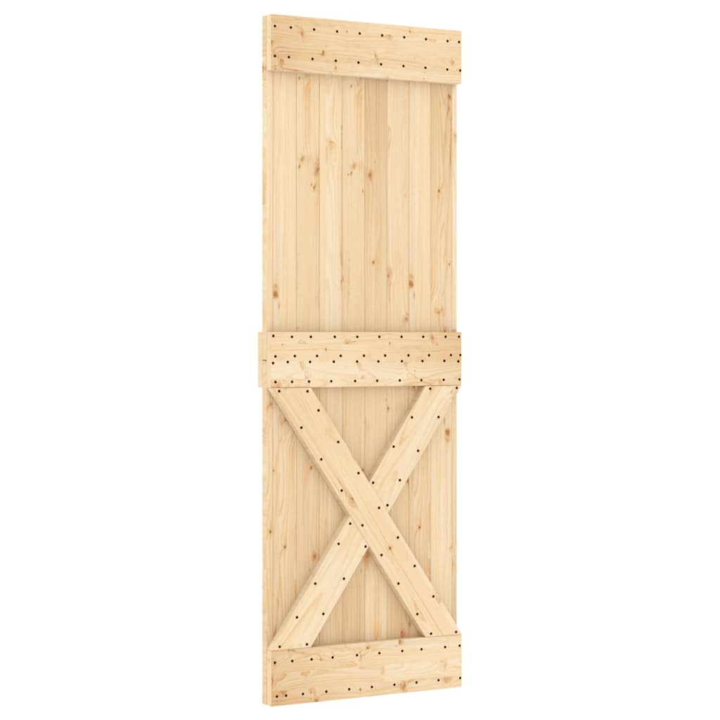 vidaXL Ușă glisantă cu set de feronerie 70x210 cm, lemn masiv de pin vidaXL Ușă glisantă cu set de feronerie 70x210 cm, lemn masiv de pin