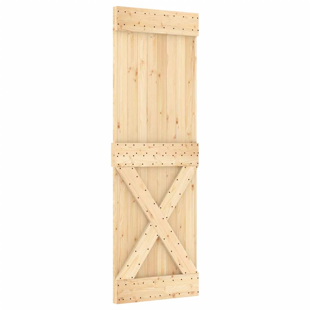 vidaXL Ușă glisantă cu set de feronerie 70x210 cm, lemn masiv de pin vidaXL Ușă glisantă cu set de feronerie 70x210 cm, lemn masiv de pin