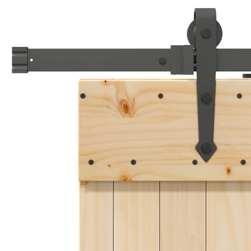 vidaXL Ușă glisantă cu set de feronerie 95x210 cm, lemn masiv de pin vidaXL Ușă glisantă cu set de feronerie 95x210 cm, lemn masiv de pin