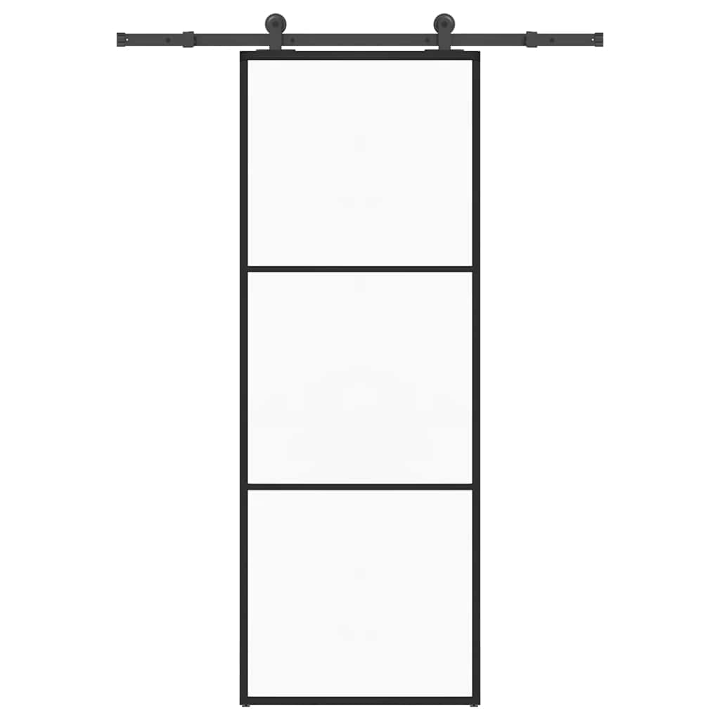 vidaXL Ușă glisantă cu set feronerie, 76x205 cm, sticlă ESG/aluminiu