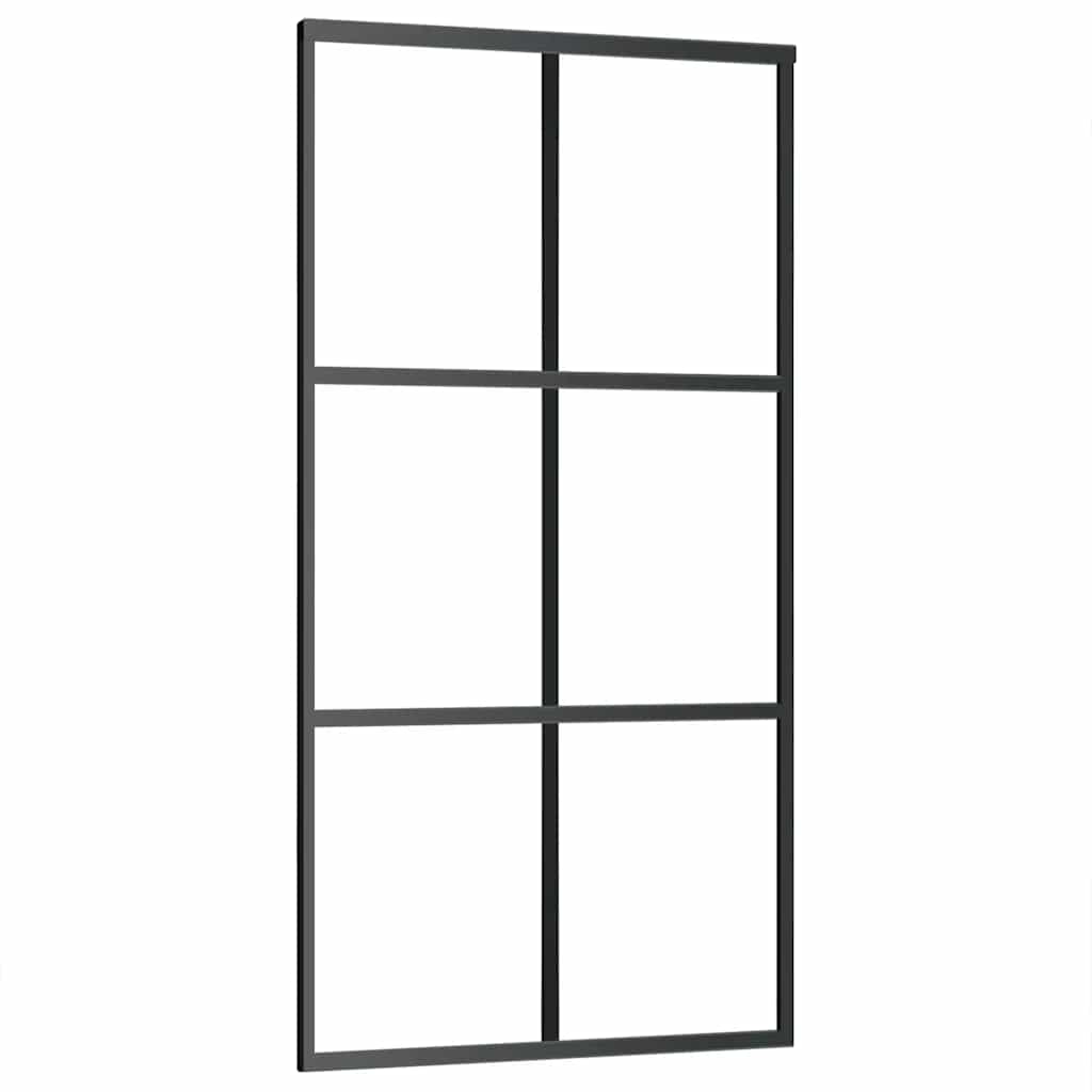 vidaXL Ușă glisantă cu set feronerie 102x205 cm ESG sticlă și aluminiu