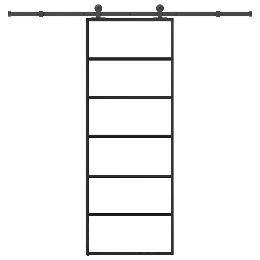 vidaXL Ușă glisantă cu set feronerie, 76x205 cm, sticlă ESG/aluminiu