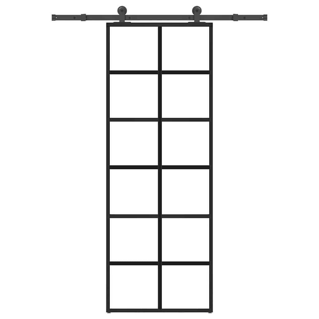 vidaXL Ușă glisantă cu set feronerie, 76x205 cm, sticlă ESG/aluminiu