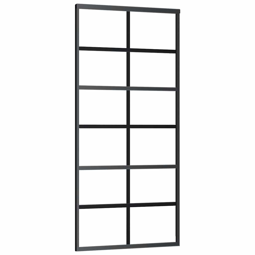 vidaXL Ușă glisantă cu set feronerie, 90x205 cm, sticlă ESG/aluminiu