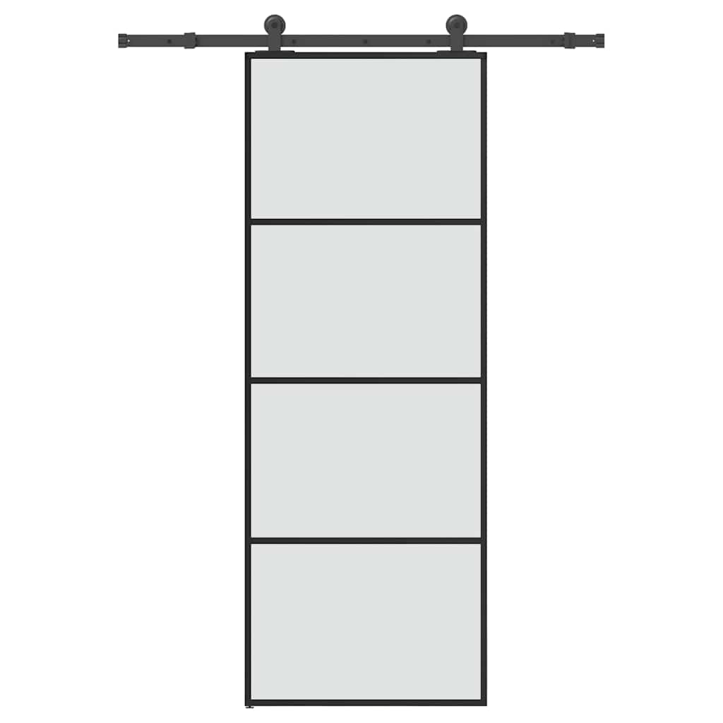 vidaXL Ușă glisantă cu set feronerie, 76x205 cm, sticlă ESG/aluminiu