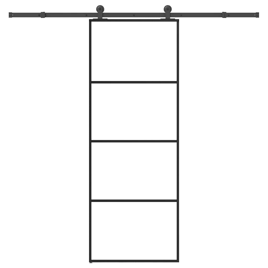 vidaXL Ușă glisantă cu set feronerie, 76x205 cm, sticlă ESG/aluminiu