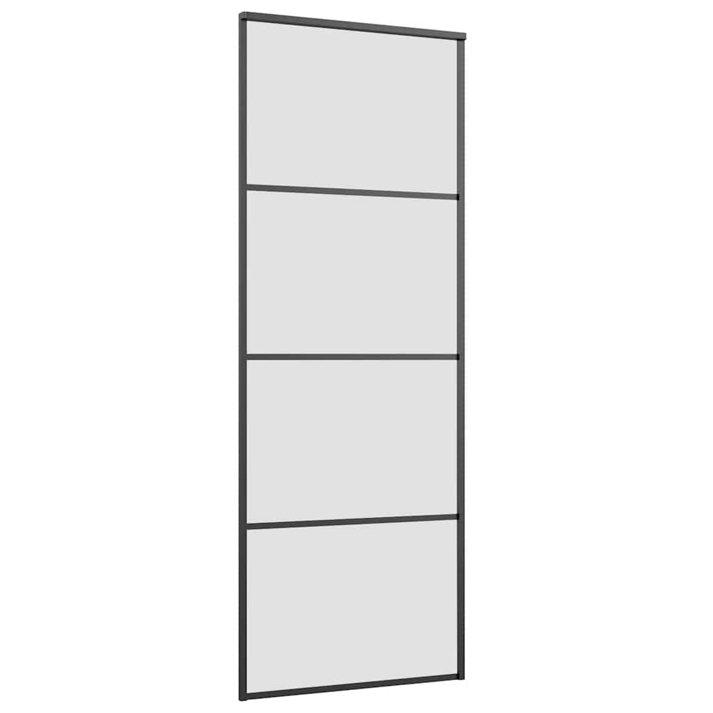 vidaXL Ușă glisantă cu set feronerie, 76x205 cm, sticlă ESG/aluminiu vidaXL Ușă glisantă cu set feronerie, 76x205 cm, sticlă ESG/aluminiu
