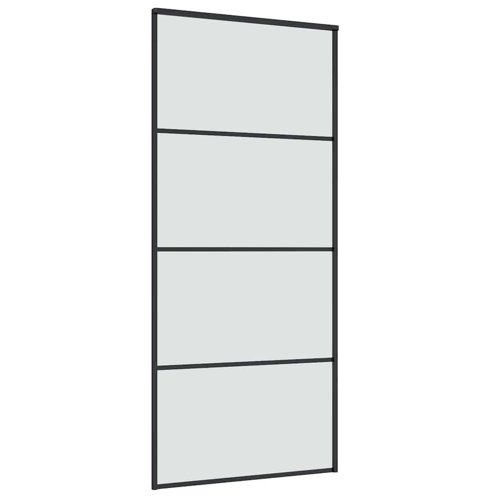 vidaXL Ușă glisantă cu set feronerie, 90x205 cm, sticlă ESG/aluminiu