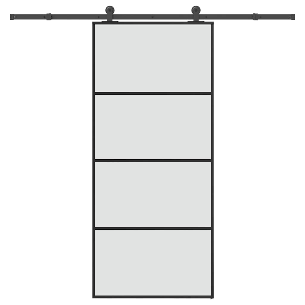 vidaXL Ușă glisantă cu set feronerie, 90x205 cm, sticlă ESG/aluminiu