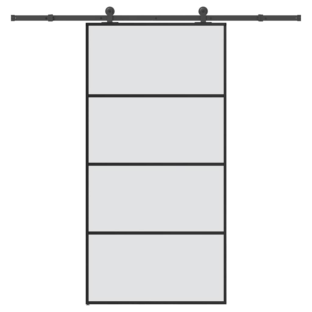 vidaXL Ușă glisantă cu set feronerie 102,5x205 cm sticlă ESG/aluminiu