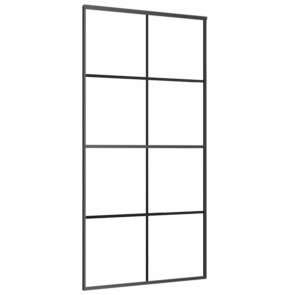 vidaXL Ușă glisantă cu set feronerie 102,5x205 cm sticlă ESG/aluminiu