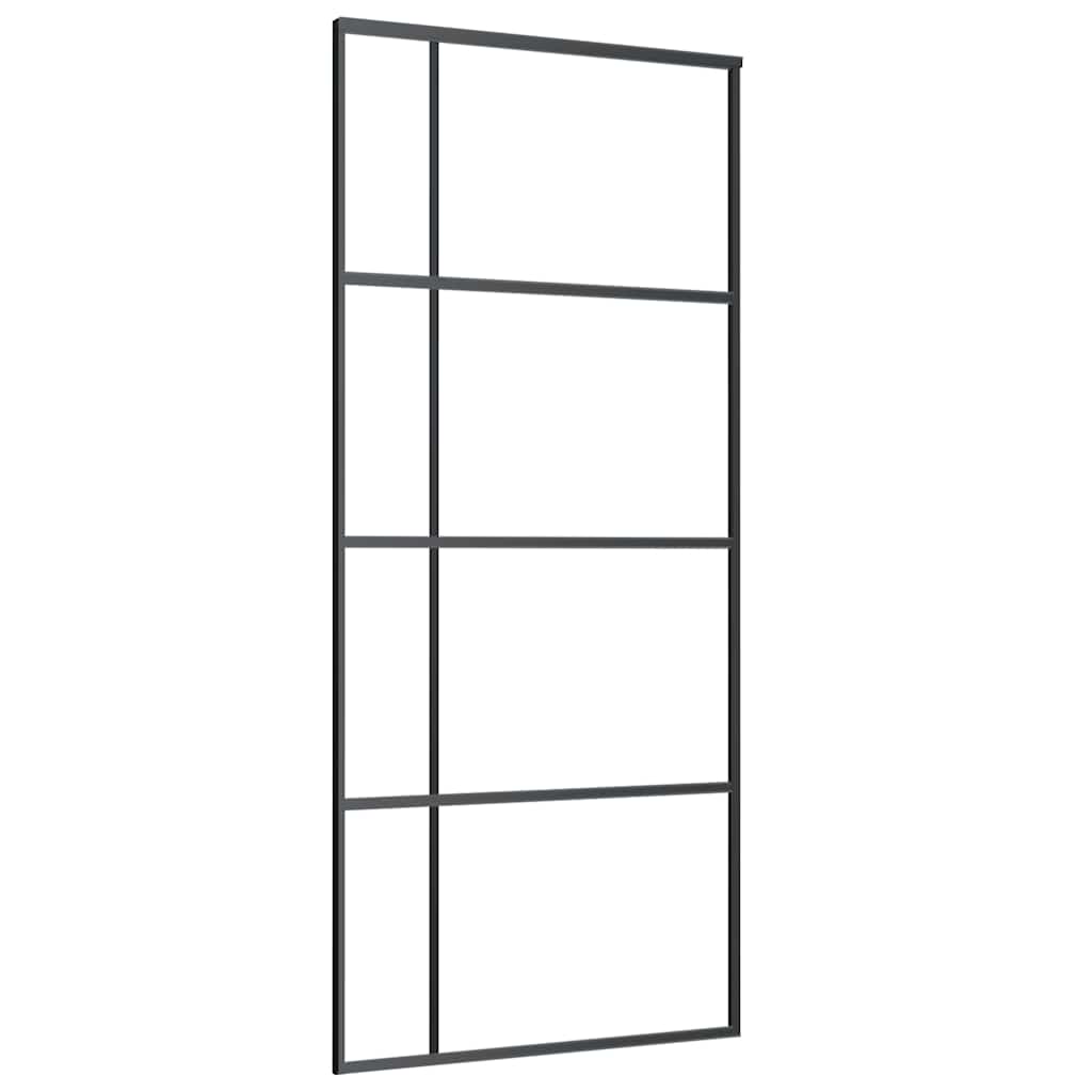 vidaXL Ușă glisantă cu set feronerie, 90x205 cm, sticlă ESG/aluminiu