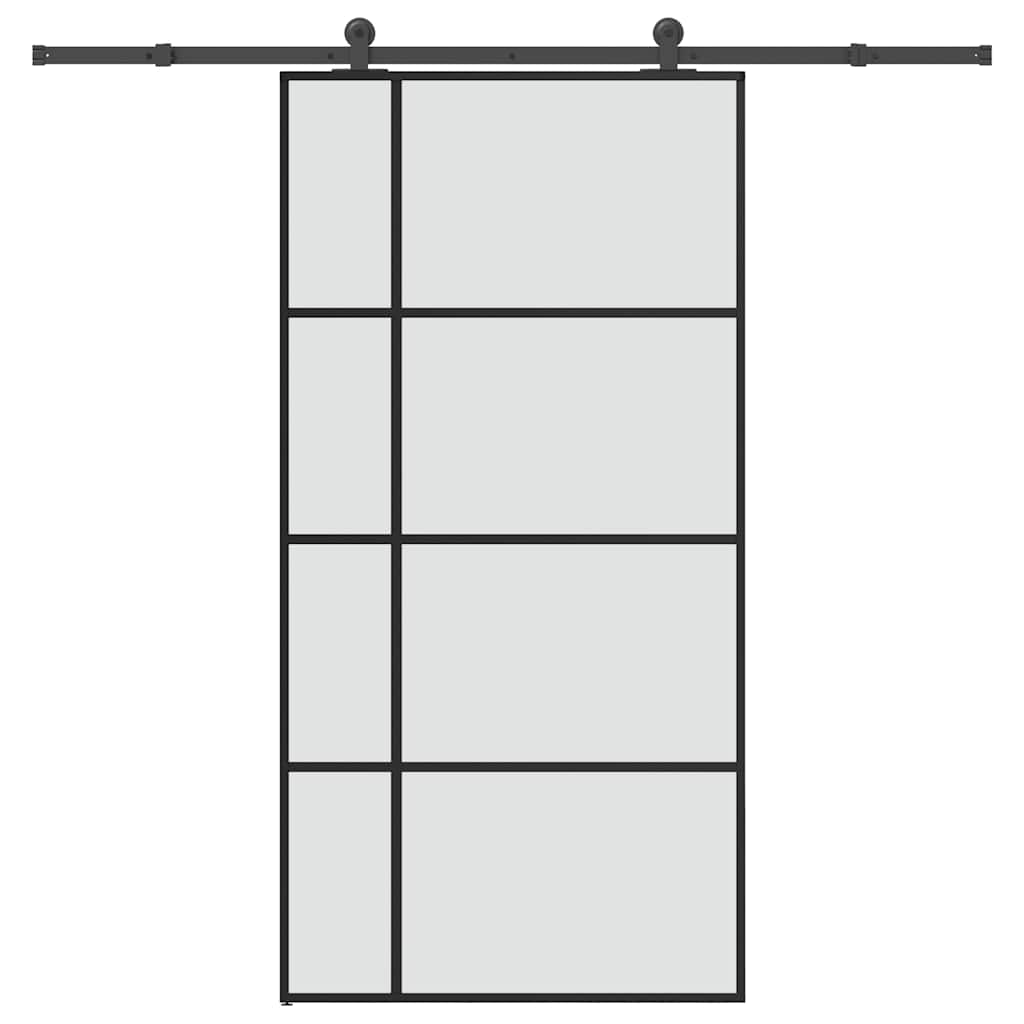 vidaXL Ușă glisantă cu set feronerie 102,5x205 cm sticlă ESG/aluminiu vidaXL Ușă glisantă cu set feronerie 102,5x205 cm sticlă ESG/aluminiu