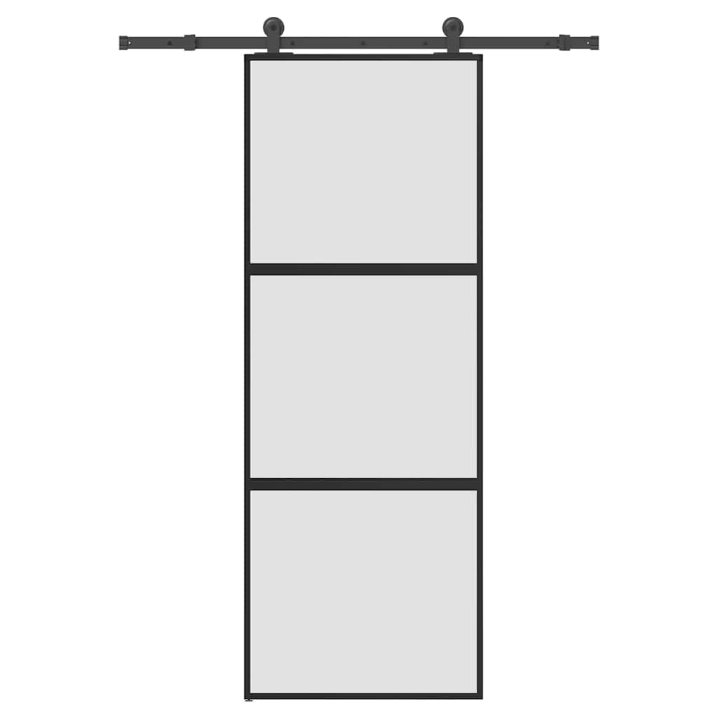 vidaXL Ușă glisantă cu set de feronerie sticlă temperată și aluminiu