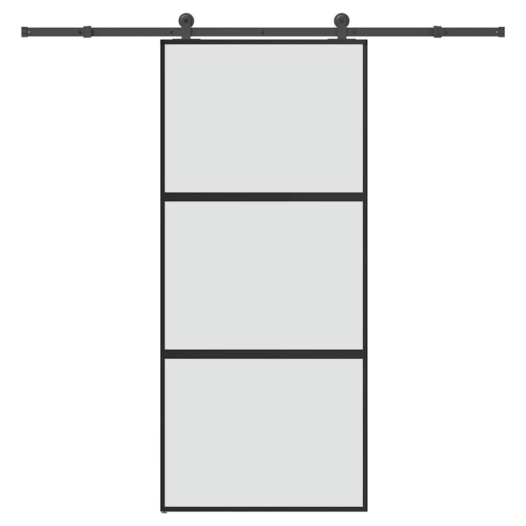 vidaXL Ușă glisantă cu set de feronerie sticlă temperată și aluminiu