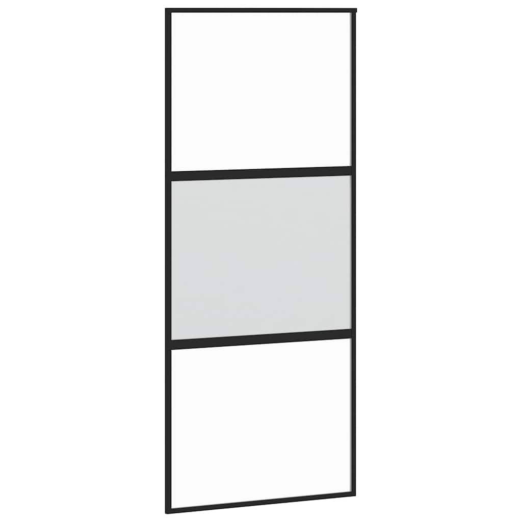 vidaXL Ușă glisantă cu set de feronerie sticlă temperată și aluminiu