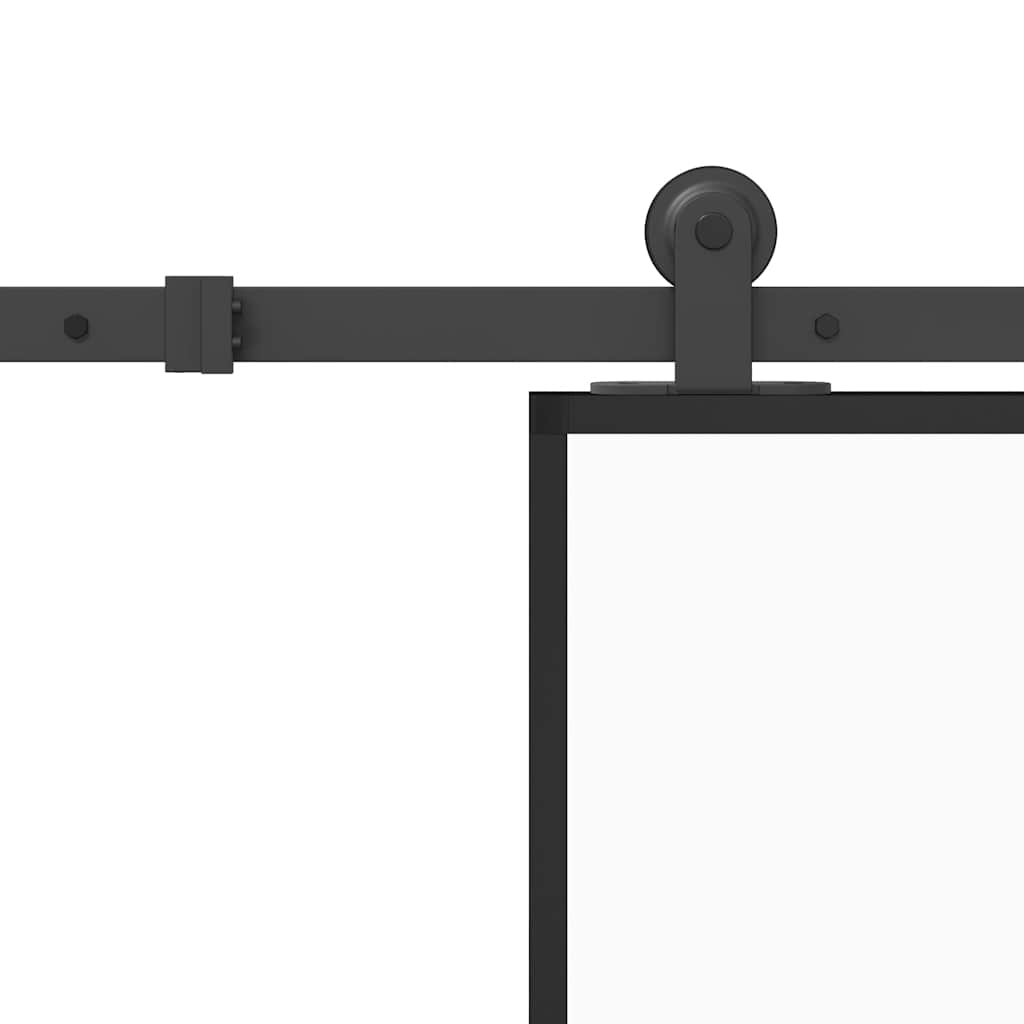 vidaXL Ușă glisantă cu set de feronerie sticlă temperată și aluminiu