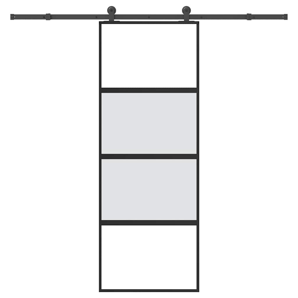 vidaXL Ușă glisantă cu set de feronerie sticlă temperată și aluminiu