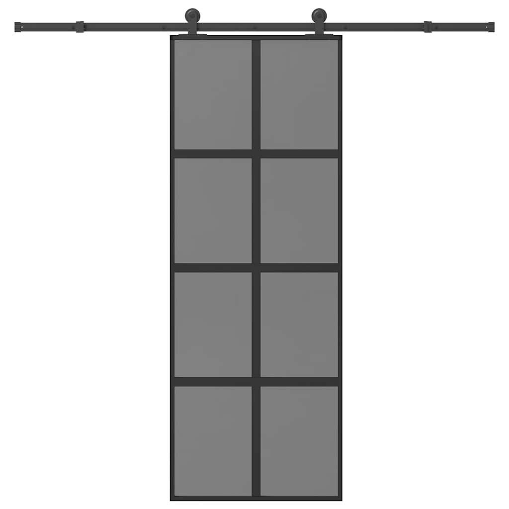 vidaXL Ușă glisantă cu set de feronerie sticlă temperată și aluminiu