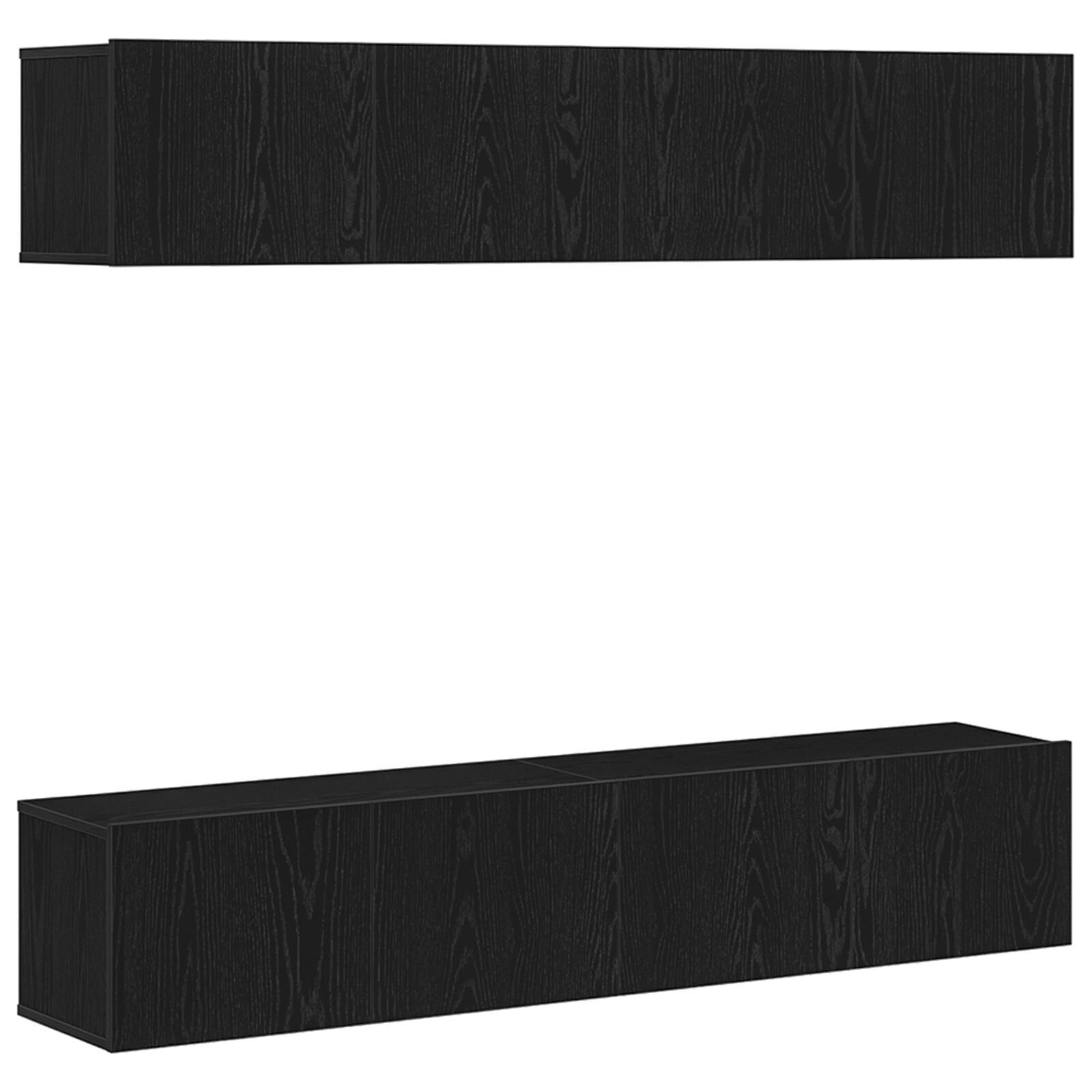 vidaXL Set comodă TV 4 pcs Stejar negru 80 x 30 x 30 cm Lemn compozit vidaXL Set comodă TV 4 pcs Stejar negru 80 x 30 x 30 cm Lemn compozit