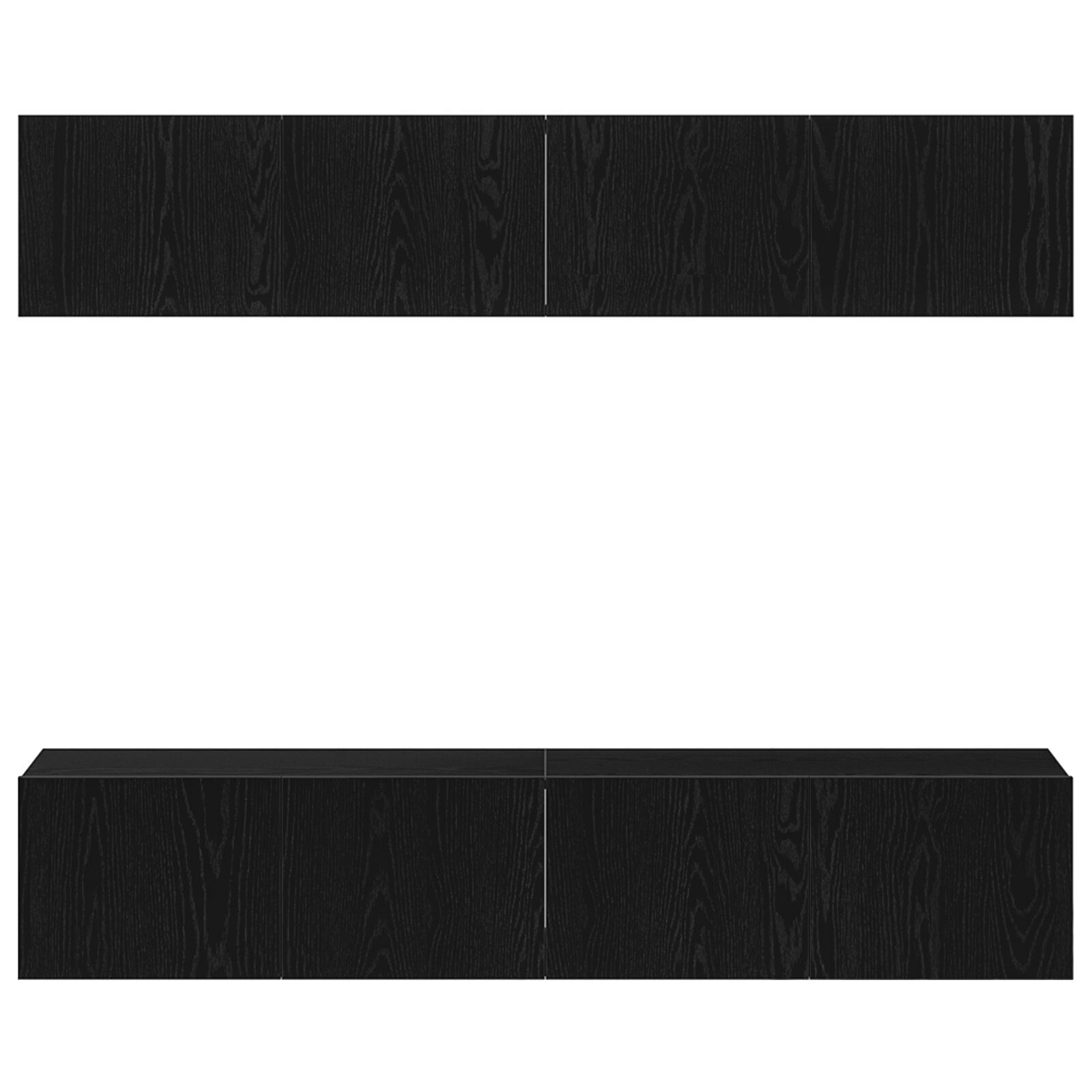 vidaXL Set comodă TV 4 pcs Stejar negru 80 x 30 x 30 cm Lemn compozit vidaXL Set comodă TV 4 pcs Stejar negru 80 x 30 x 30 cm Lemn compozit