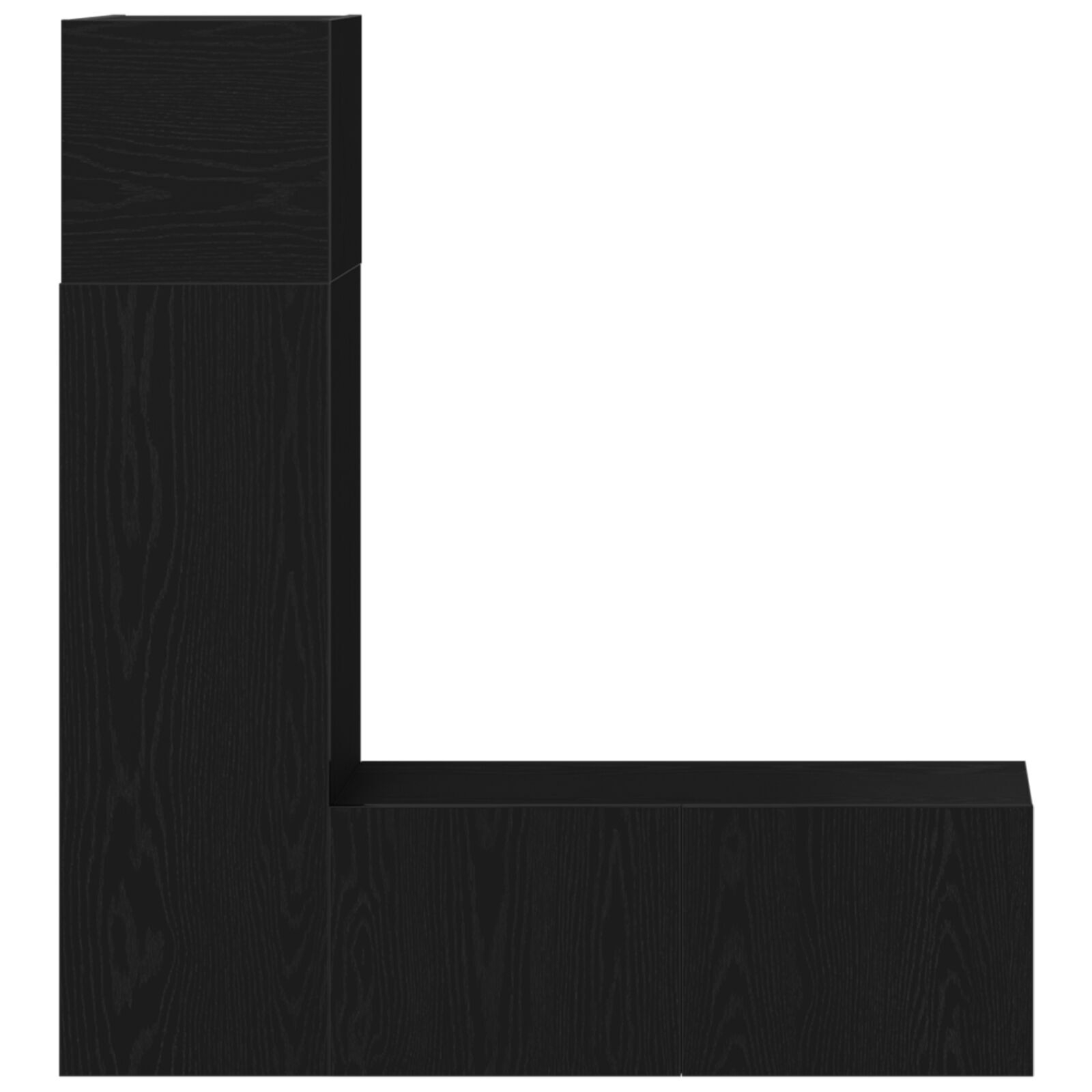 vidaXL Set comodă TV Pe perete 3 pcs Stejar negru 130.5 x 30 x 140 cm