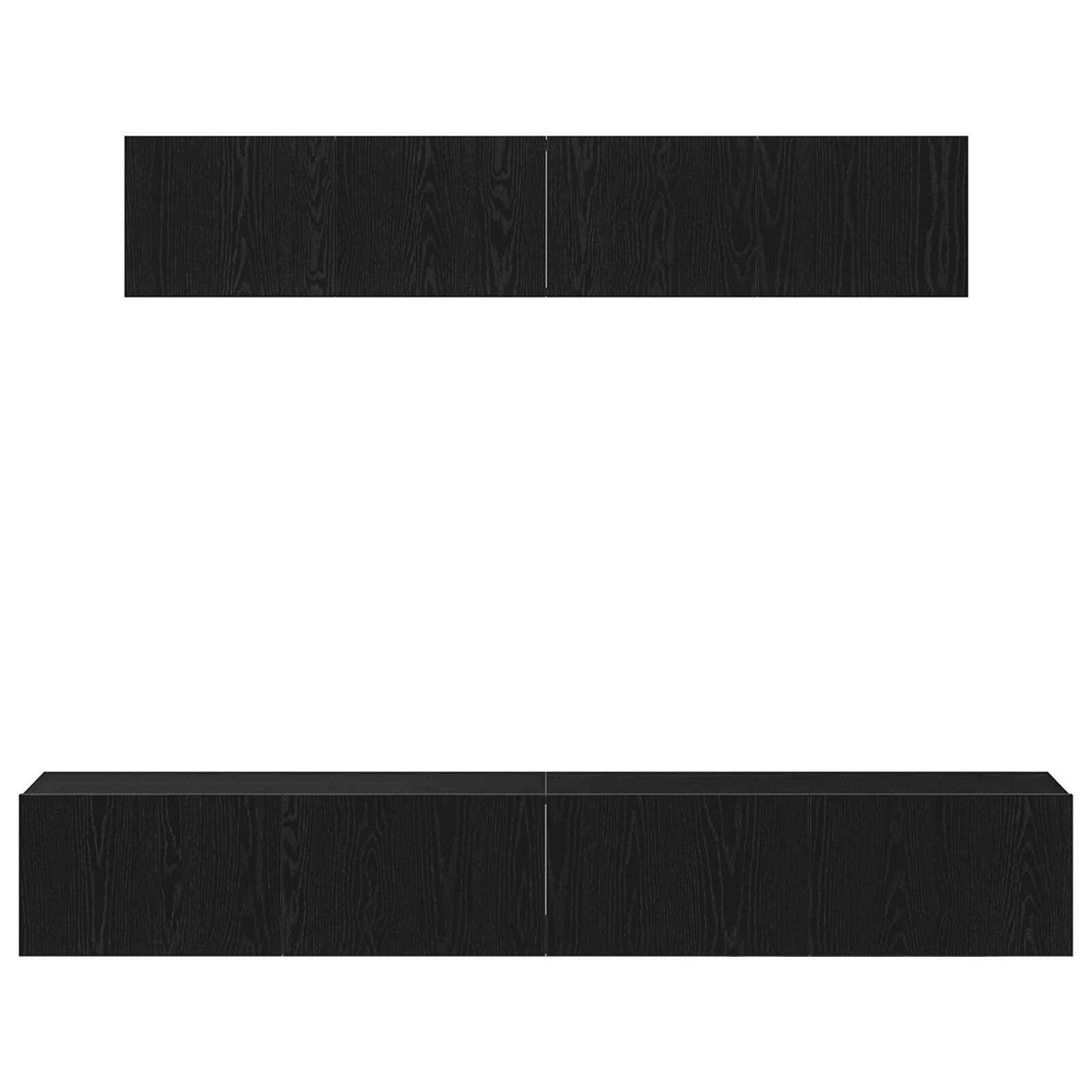 vidaXL Set comodă TV 4 pcs Stejar negru 100 x 30 x 30 cm Lemn compozit vidaXL Set comodă TV 4 pcs Stejar negru 100 x 30 x 30 cm Lemn compozit