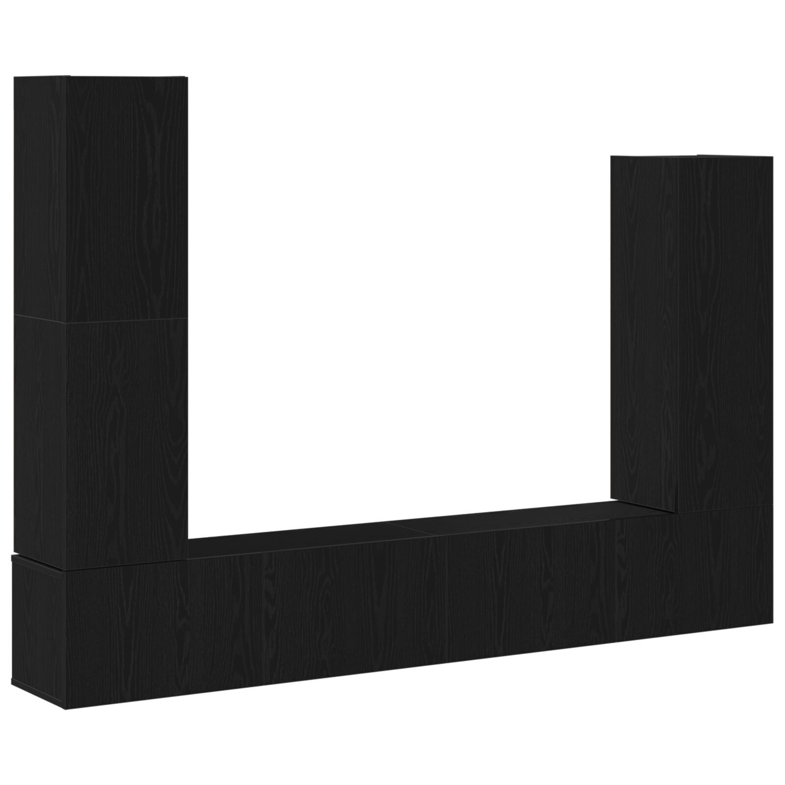 vidaXL Set comodă TV Pe perete 6 pcs Stejar negru 30.5 x 30 x 110 cm