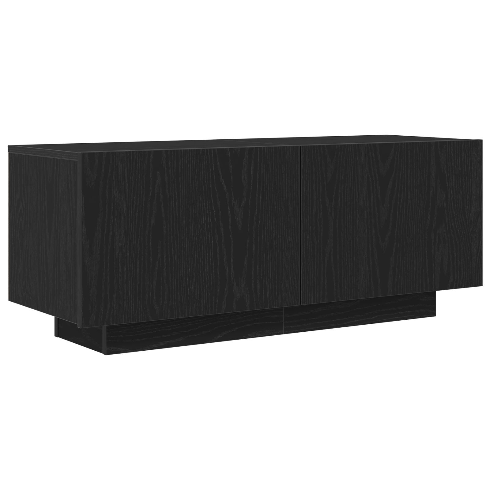 Dulap TV vidaXL cu lumini LED, stejar negru, 180x35x40 cm, din lemn prelucrat Dulap TV vidaXL cu lumini LED, stejar negru, 180x35x40 cm, din lemn prelucrat