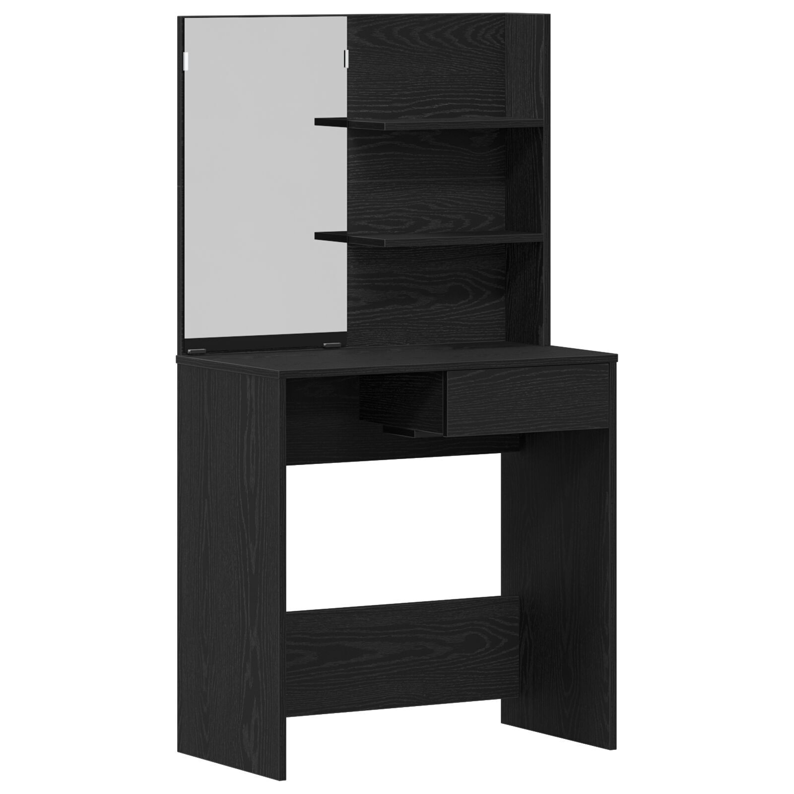 Set Măsuță de Toaletă vidaXL din Lemn Obținut Ingineresc Stejar Negru Set Măsuță de Toaletă vidaXL din Lemn Obținut Ingineresc Stejar Negru