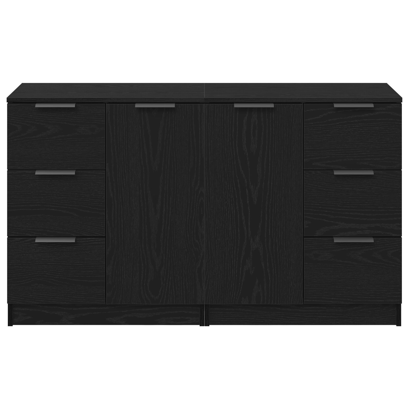 vidaXL Sideboard cu sertar Stejar Negru 180 x 30 x 70 cm Lemn compozit