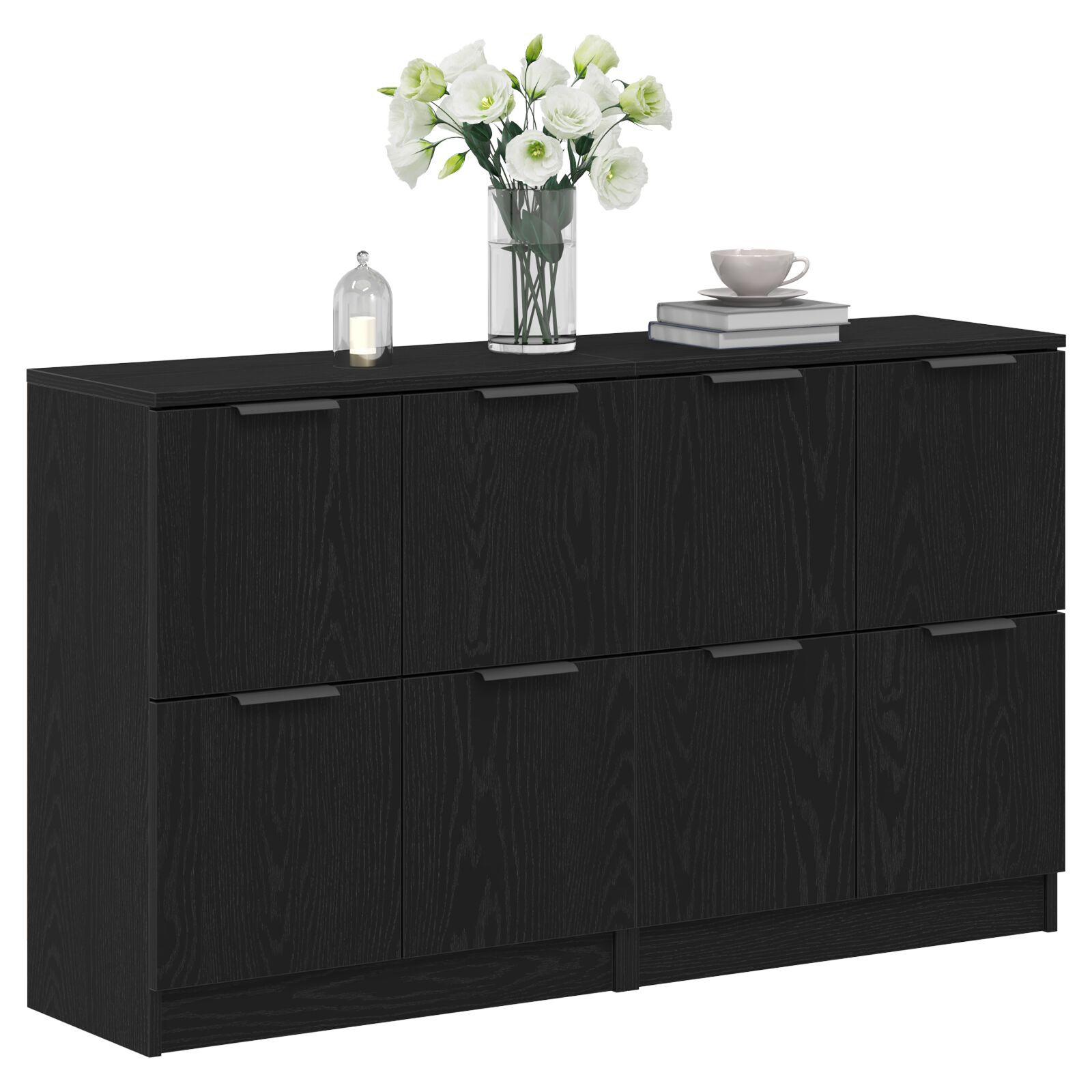 vidaXL Bufet Stejar negru 180 x 30 x 70 cm Lemn compozit