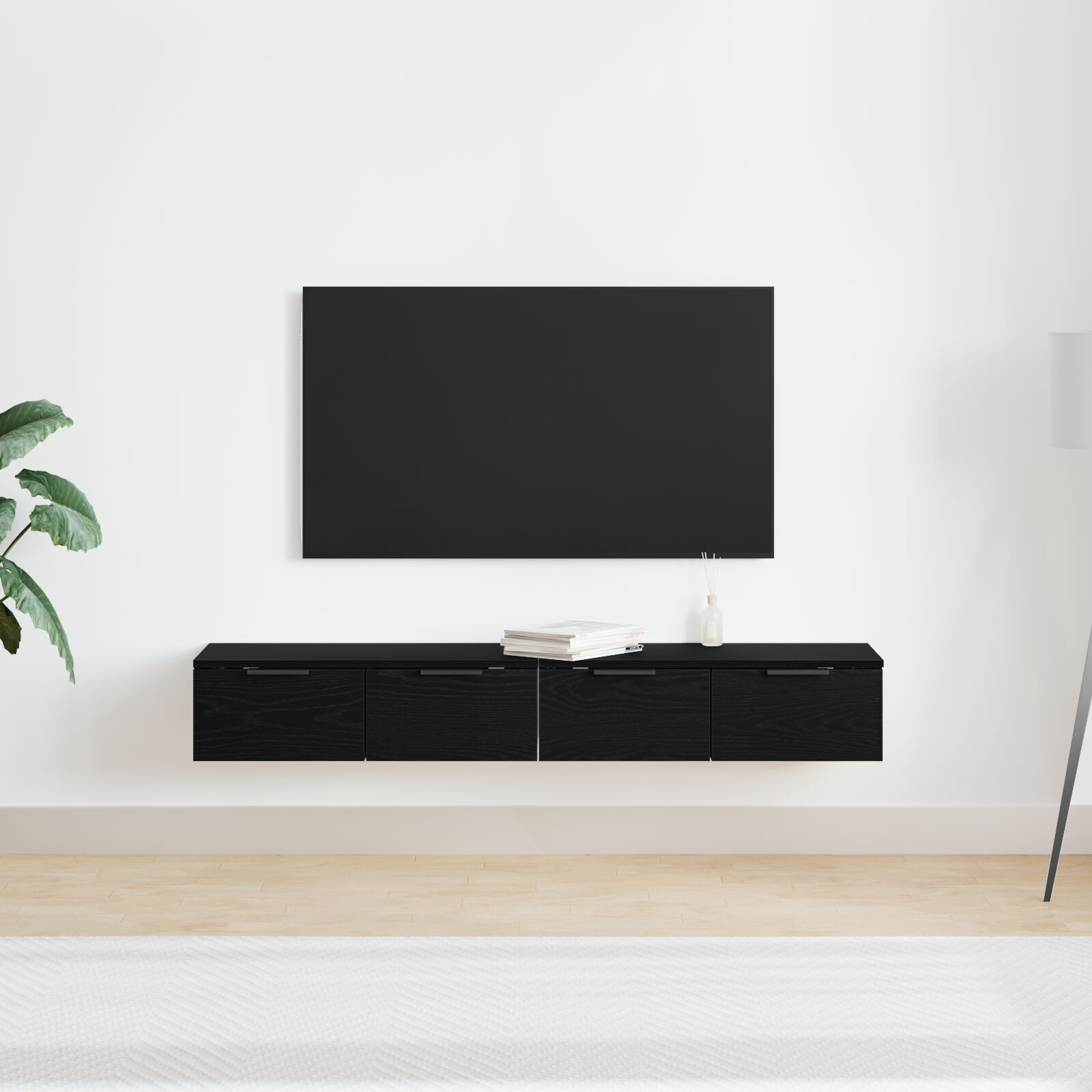vidaXL Cabițe 2 piese Stejar negru 68x30x20 cm Lemn prelucrat vidaXL Cabițe 2 piese Stejar negru 68x30x20 cm Lemn prelucrat
