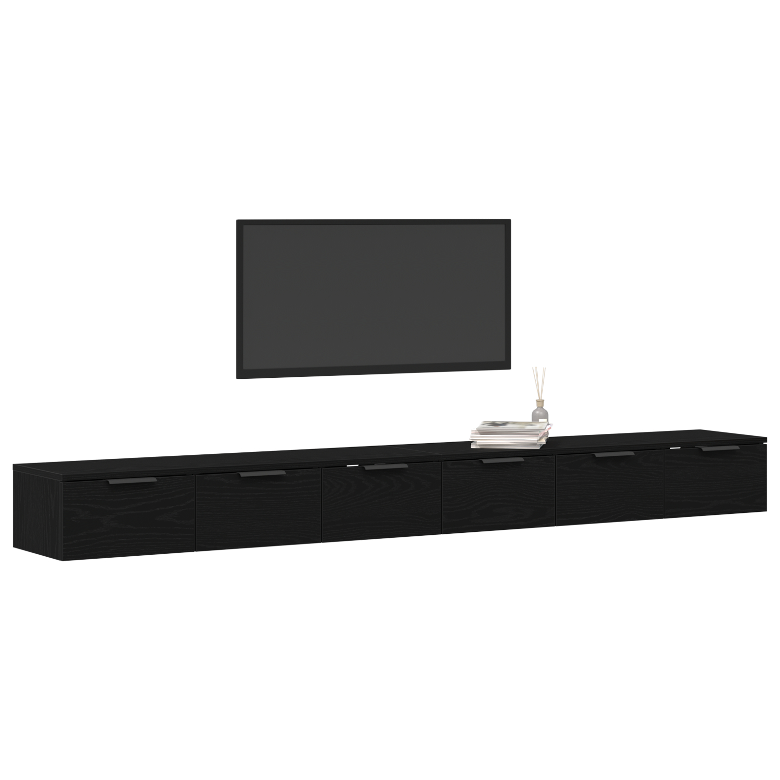 vidaXL Cabițele 2 piese Stejar negru 102x30x20 cm Lemn prelucrat
