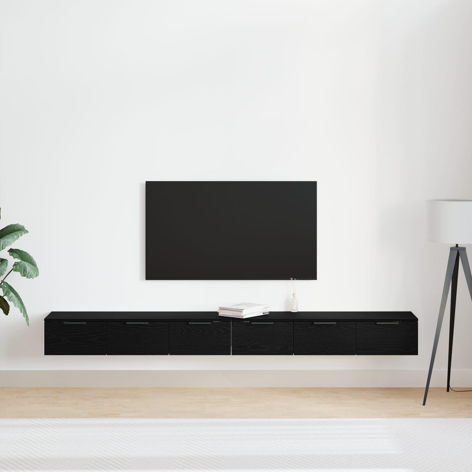 vidaXL Cabițele 2 piese Stejar negru 102x30x20 cm Lemn prelucrat